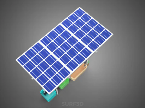 IOT CONTROL SOLAR PANEL ENERGY HYDROPONIC PLANT LED GROW LIGHT 3D Model