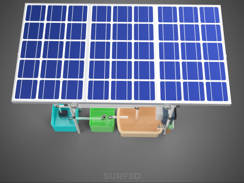 IOT CONTROL SOLAR PANEL ENERGY HYDROPONIC PLANT LED GROW LIGHT 3D Modell