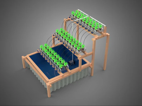 PIANTA IN VASO SENZA TERRA IDROPONICA FAI DA TE IN PLASTICA MINERALE Modello 3D