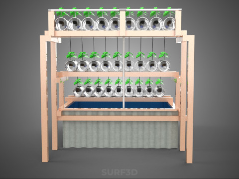 DIY MINERAL PLASTIC WATER BOTTLE HYDROPONIC SOILLESS POT PLANT 3Dモデル