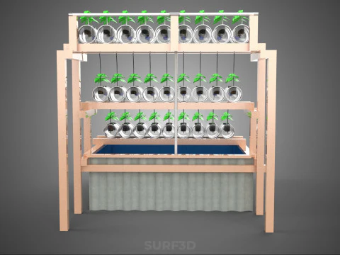 DIY MINERAL PLASTIC WATER BOTTLE HYDROPONIC SOILLESS POT PLANT 3D Model