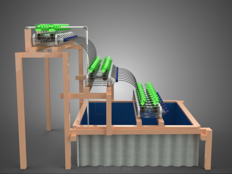 DIY MINERAL PLASTIC WATER BOTTLE HYDROPONIC SOILLESS POT PLANT 3Dモデル