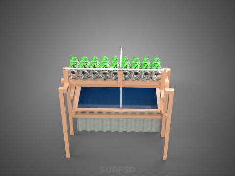 DIY MINERAL PLASTIC WATER BOTTLE HYDROPONIC SOILLESS POT PLANT 3Dモデル