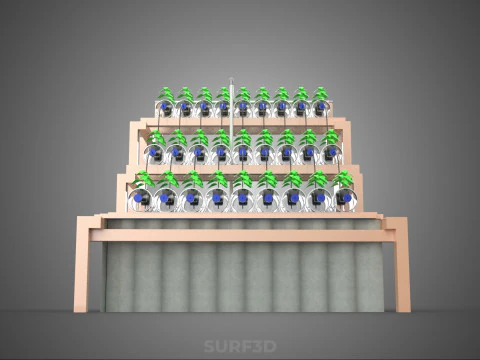 DIY MINERAL PLASTIC WATER BOTTLE HYDROPONIC SOILLESS POT PLANT 3D Model