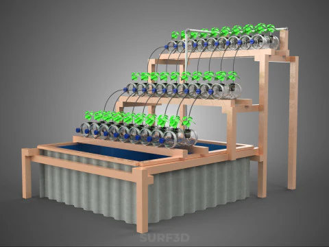 DIY MINERAL PLASTIC WATER BOTTLE HYDROPONIC SOILLESS POT PLANT 3D Model