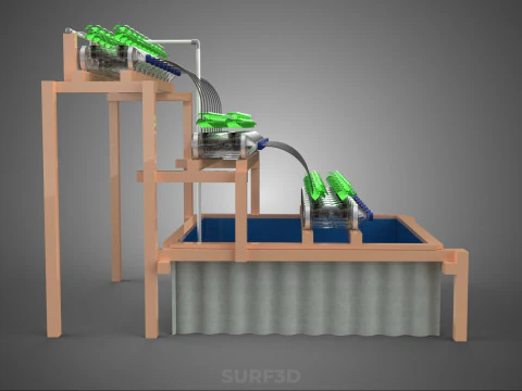 DIY MINERAL PLASTIC WATER BOTTLE HYDROPONIC SOILLESS POT PLANT 3D Model
