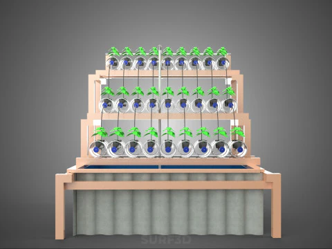 DIY MINERAL PLASTIC WATER BOTTLE HYDROPONIC SOILLESS POT PLANT 3D Model