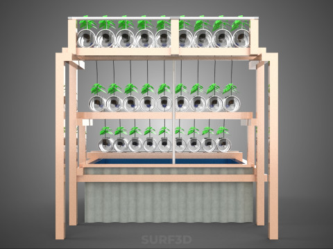 DIY MINERAL PLASTIC WATER BOTTLE HYDROPONIC SOILLESS POT PLANT 3Dモデル