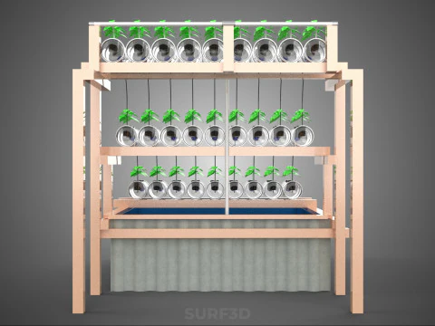 DIY MINERAL PLASTIC WATER BOTTLE HYDROPONIC SOILLESS POT PLANT 3D Model