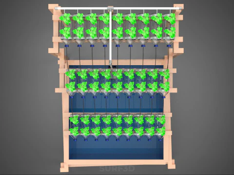DIY MINERAL PLASTIC WATER BOTTLE HYDROPONIC SOILLESS POT PLANT 3D Model