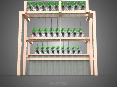 DIY MINERAL PLASTIC WATER BOTTLE HYDROPONIC SOILLESS POT PLANT 3D Model