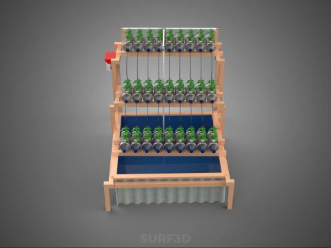 자동 제어 수경 식물 플라스틱 물병 용기 애완 동물 3D 모델