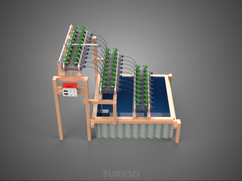 АВТОМАТИЧНИЙ КЕРУВАННЯ ГІДРОПОНІЧНИЙ ЗАВОД ПЛАСТИКОВИЙ КОНТЕЙНЕР ДЛЯ ПЛЯШКИ ПЕТ 3D Модель