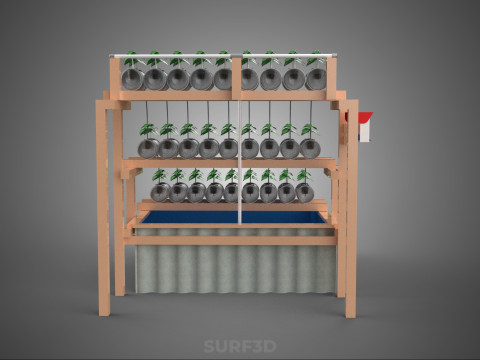 АВТОМАТИЧНИЙ КЕРУВАННЯ ГІДРОПОНІЧНИЙ ЗАВОД ПЛАСТИКОВИЙ КОНТЕЙНЕР ДЛЯ ПЛЯШКИ ПЕТ 3D Модель
