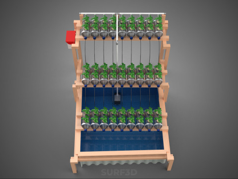 АВТОМАТИЧНИЙ КЕРУВАННЯ ГІДРОПОНІЧНИЙ ЗАВОД ПЛАСТИКОВИЙ КОНТЕЙНЕР ДЛЯ ПЛЯШКИ ПЕТ 3D Модель