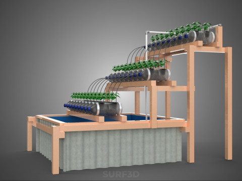 АВТОМАТИЧНИЙ КЕРУВАННЯ ГІДРОПОНІЧНИЙ ЗАВОД ПЛАСТИКОВИЙ КОНТЕЙНЕР ДЛЯ ПЛЯШКИ ПЕТ 3D Модель
