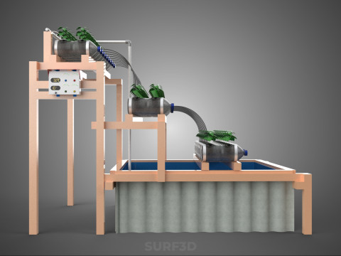 АВТОМАТИЧНИЙ КЕРУВАННЯ ГІДРОПОНІЧНИЙ ЗАВОД ПЛАСТИКОВИЙ КОНТЕЙНЕР ДЛЯ ПЛЯШКИ ПЕТ 3D Модель