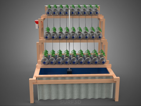 АВТОМАТИЧНИЙ КЕРУВАННЯ ГІДРОПОНІЧНИЙ ЗАВОД ПЛАСТИКОВИЙ КОНТЕЙНЕР ДЛЯ ПЛЯШКИ ПЕТ 3D Модель