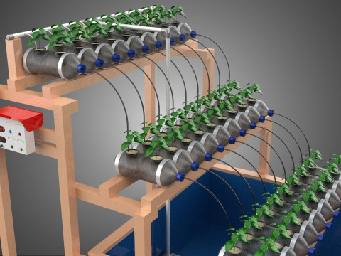 АВТОМАТИЧНИЙ КЕРУВАННЯ ГІДРОПОНІЧНИЙ ЗАВОД ПЛАСТИКОВИЙ КОНТЕЙНЕР ДЛЯ ПЛЯШКИ ПЕТ 3D Модель