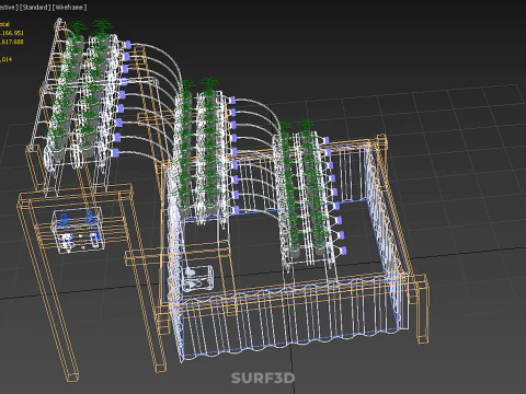 자동 제어 수경 식물 플라스틱 물병 용기 애완 동물 3D 모델