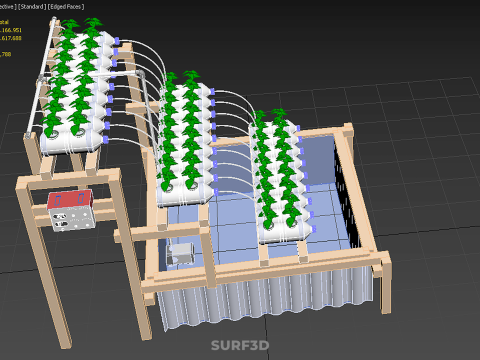 АВТОМАТИЧНИЙ КЕРУВАННЯ ГІДРОПОНІЧНИЙ ЗАВОД ПЛАСТИКОВИЙ КОНТЕЙНЕР ДЛЯ ПЛЯШКИ ПЕТ 3D Модель