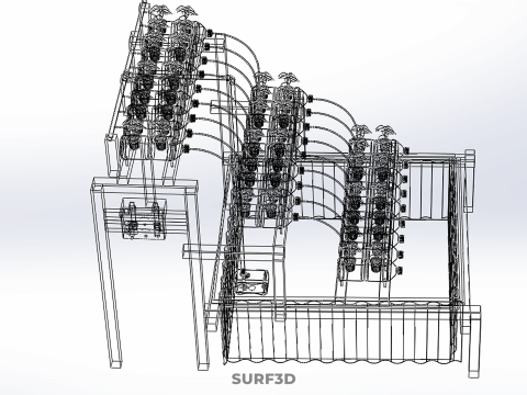 АВТОМАТИЧНИЙ КЕРУВАННЯ ГІДРОПОНІЧНИЙ ЗАВОД ПЛАСТИКОВИЙ КОНТЕЙНЕР ДЛЯ ПЛЯШКИ ПЕТ 3D Модель
