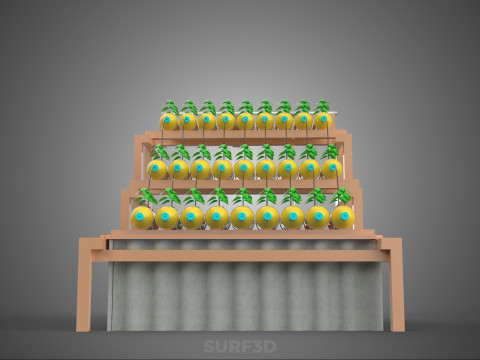 БОЧКА ДЛЯ ПЛАСТИКОВОЙ ВОДЫ, МИНЕРАЛЬНЫЕ БУТЫЛКИ, ГИДРОПОНИЧЕСКИЙ БЕСЗЕМНЕННЫЙ ГОРШЕЧНЫЙ ЗАВОД 3D Модель