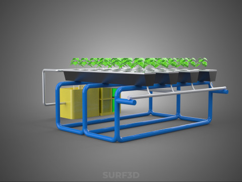 AUTO CONTROL MONITORING NUTRIENT PH NUTRITION HYDROPONIC PLANT 3D 模型