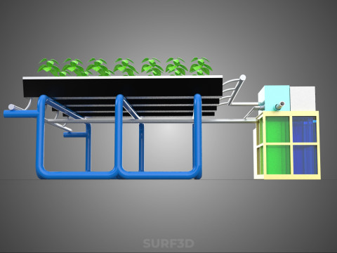 AUTO CONTROL MONITORING NUTRIENT PH NUTRITION HYDROPONIC PLANT 3D 模型
