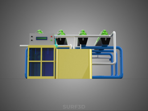 AUTO CONTROL MONITORING NUTRIENT PH NUTRITION HYDROPONIC PLANT 3D 模型