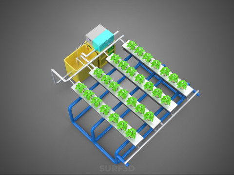 AUTO CONTROL MONITORING NUTRIENT PH NUTRITION HYDROPONIC PLANT 3D 模型