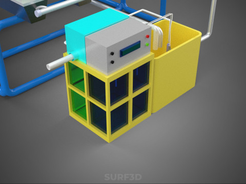 AUTO CONTROL MONITORING NUTRIENT PH NUTRITION HYDROPONIC PLANT 3D 模型