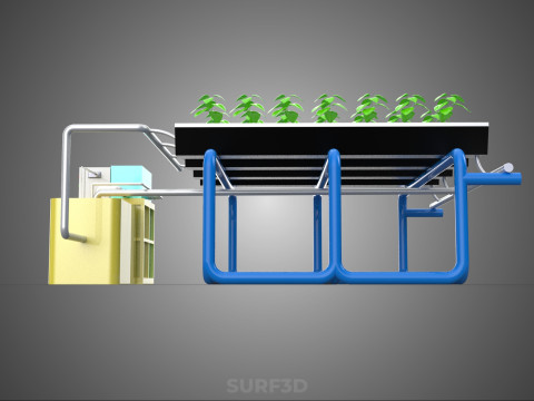 AUTO CONTROL MONITORING NUTRIENT PH NUTRITION HYDROPONIC PLANT 3D 模型