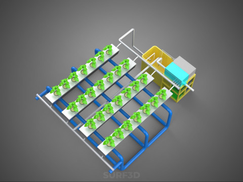 AUTO CONTROL MONITORING NUTRIENT PH NUTRITION HYDROPONIC PLANT 3D 模型