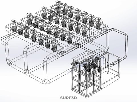 AUTO CONTROL MONITORING NUTRIENT PH NUTRITION HYDROPONIC PLANT 3D 模型