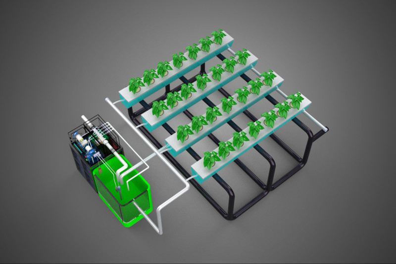 SMART IOT PH NUTRIENT CONTROL MONITOR NFT HYDROPONIC PLANT FARM Model 3D .c4d .max .obj .3ds .fbx .stl .blend