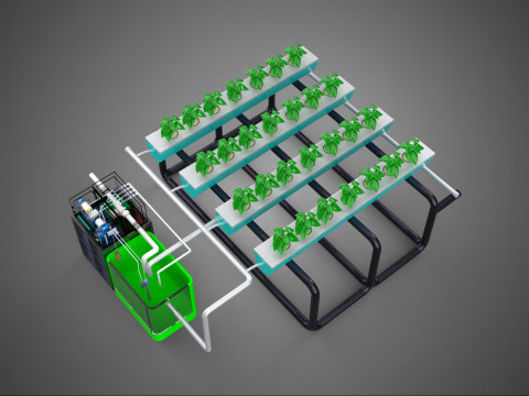 SMART IOT PH NUTRIENT CONTROL MONITOR NFT HYDROPONIC PLANT FARM Modèle 3D