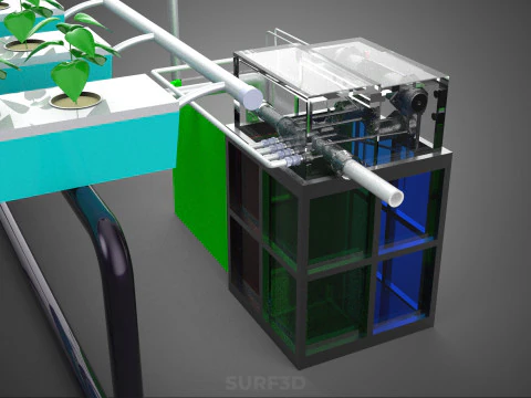 SMART IOT PH NUTRIENT CONTROL MONITOR NFT HYDROPONIC PLANT FARM 3D Model