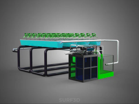 SMART IOT PH NUTRIENT CONTROL MONITOR NFT HYDROPONIC PLANT FARM 3D Model