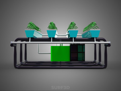 SMART IOT PH NUTRIENT CONTROL MONITOR NFT HYDROPONIC PLANT FARM Model 3D