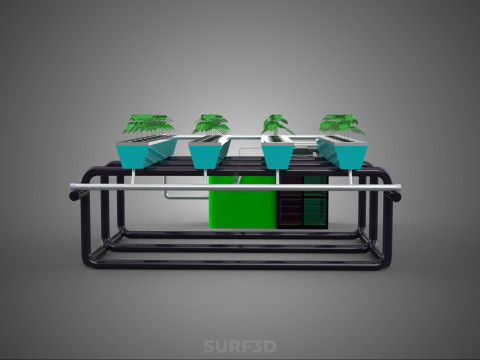 SMART IOT PH NUTRIENT CONTROL MONITOR NFT HYDROPONIC PLANT FARM Model 3D
