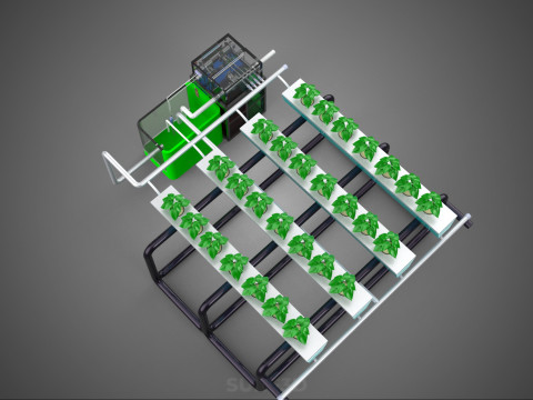 SMART IOT PH NUTRIENT CONTROL MONITOR NFT HYDROPONIC PLANT FARM Model 3D