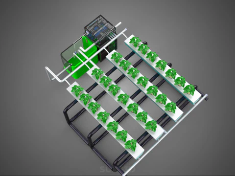 SMART IOT PH NUTRIENT CONTROL MONITOR NFT HYDROPONIC PLANT FARM 3D Model