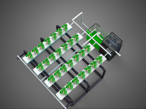 SMART IOT PH NUTRIENT CONTROL MONITOR NFT HYDROPONIC PLANT FARM Model 3D