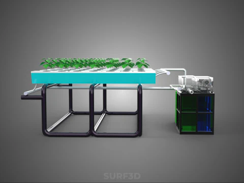 SMART IOT PH NUTRIENT CONTROL MONITOR NFT HYDROPONIC PLANT FARM 3D Model