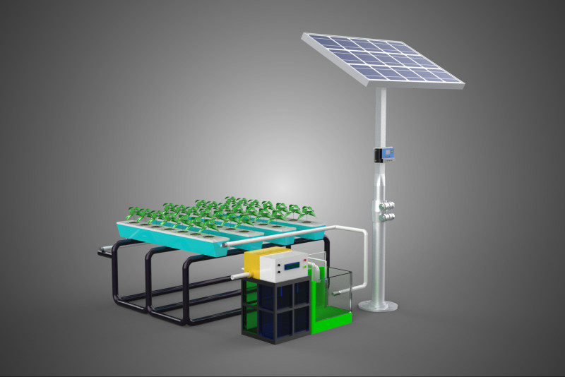 SOLAR PANEL POWER SMART IOT PH NUTRIENT CONTROL HYDROPONIC PLANT 3D Модель .c4d .max .obj .3ds .fbx .stl .blend 