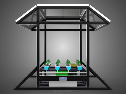 SOLAR ROOF ENERGY POWER IOT PH NUTRIENT CONTROL HYDROPONIC PLANT 3D Model
