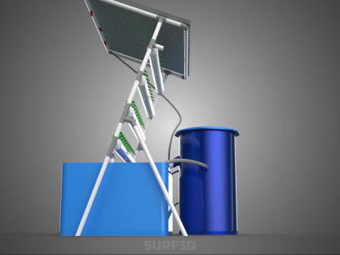 HYDROPONIC PLANT AUTO WATER CYCLE TANK PUMP NOZZLE SPRAYER FARM 3D Model