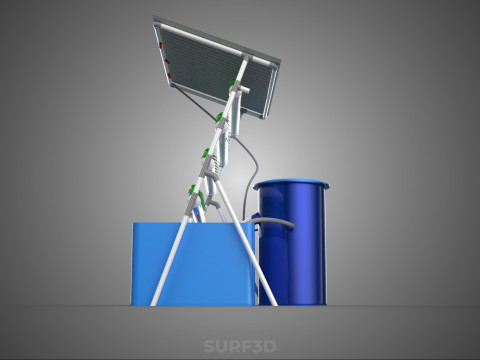 HYDROPONIC PLANT AUTO WATER CYCLE TANK PUMP NOZZLE SPRAYER FARM 3D Modell