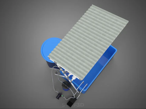 HYDROPONIC PLANT AUTO WATER CYCLE TANK PUMP NOZZLE SPRAYER FARM 3D Model